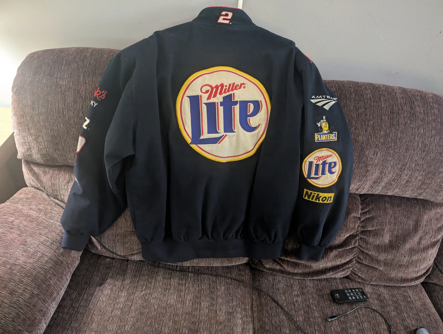 Vintage rusty Wallace Miller Lite NASCAR Racing Jacket