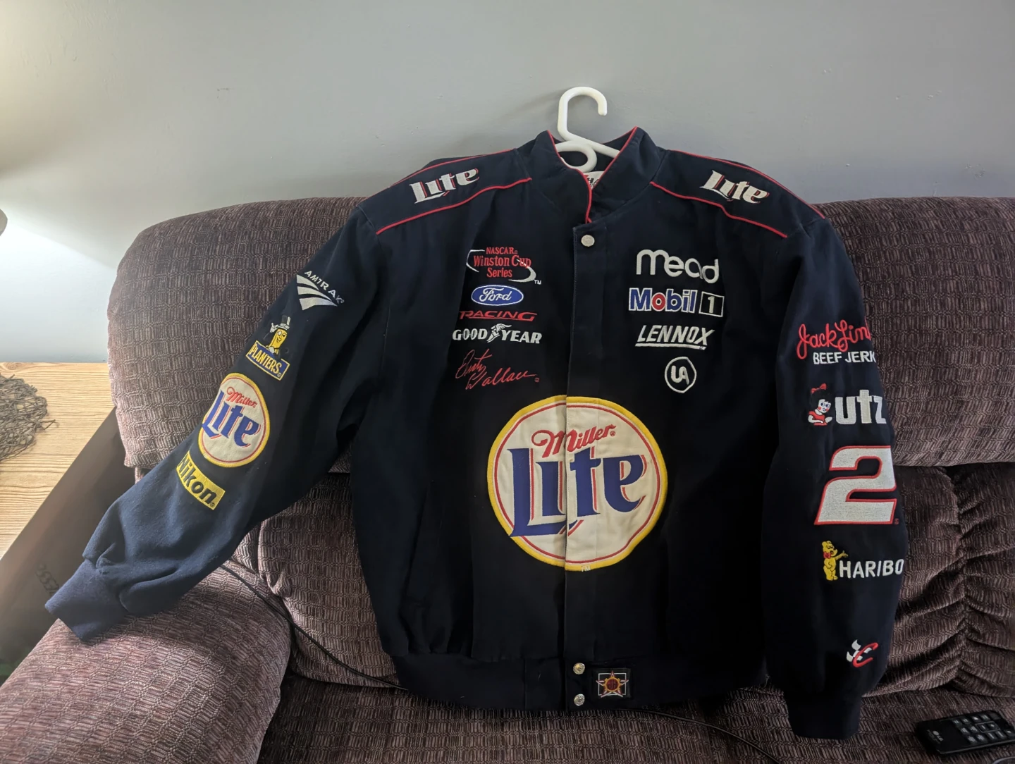 Vintage rusty Wallace Miller Lite NASCAR Racing Jacket - photo 2
