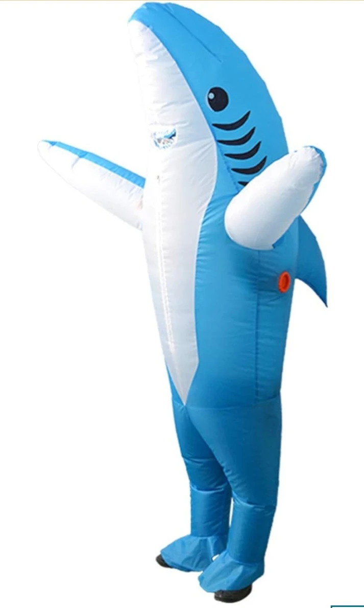 NEW!   Blue Inflatable Shark Costume