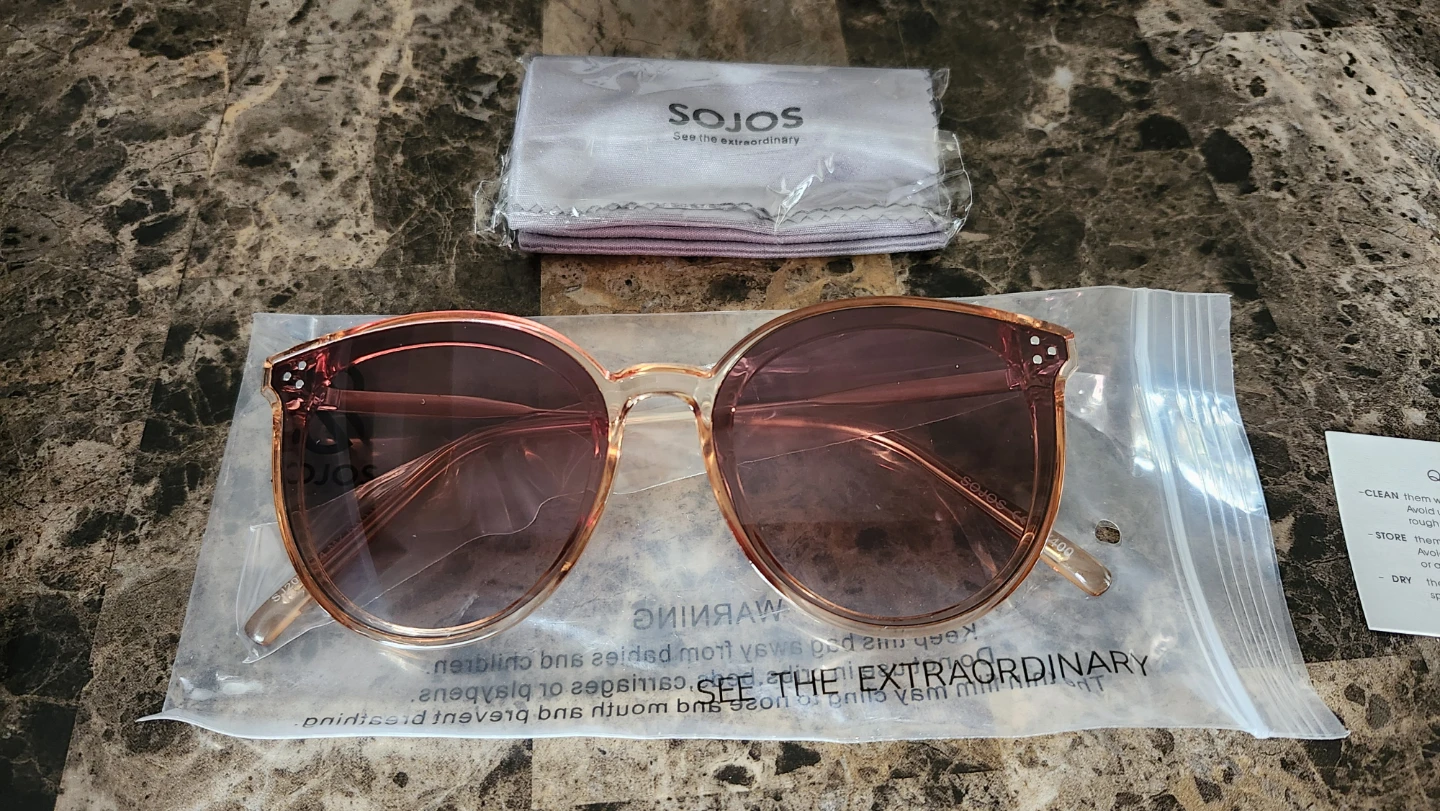 SOJOS Oversized Round Sunglasses