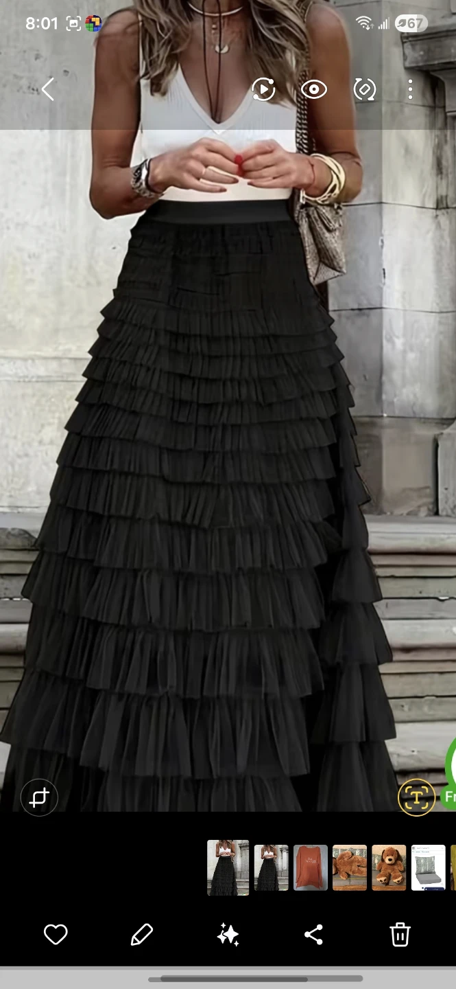 Black tiered ruffle maxi skirt. Brand new