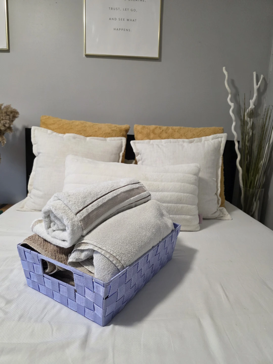 Blue basket for storage