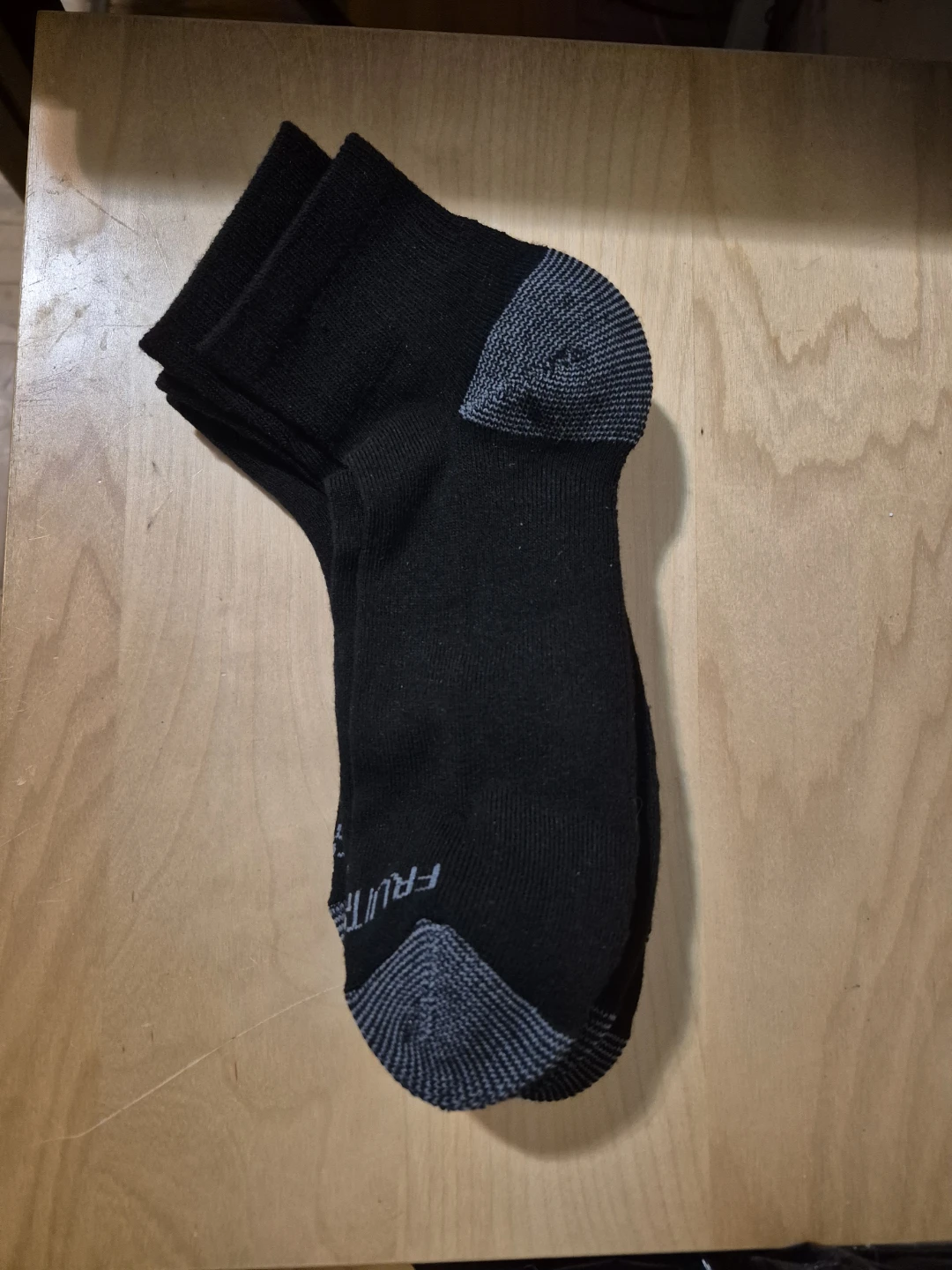BN)Fruit of the Loom Men's Black Ankle Socks (3-Pack) - photo 2