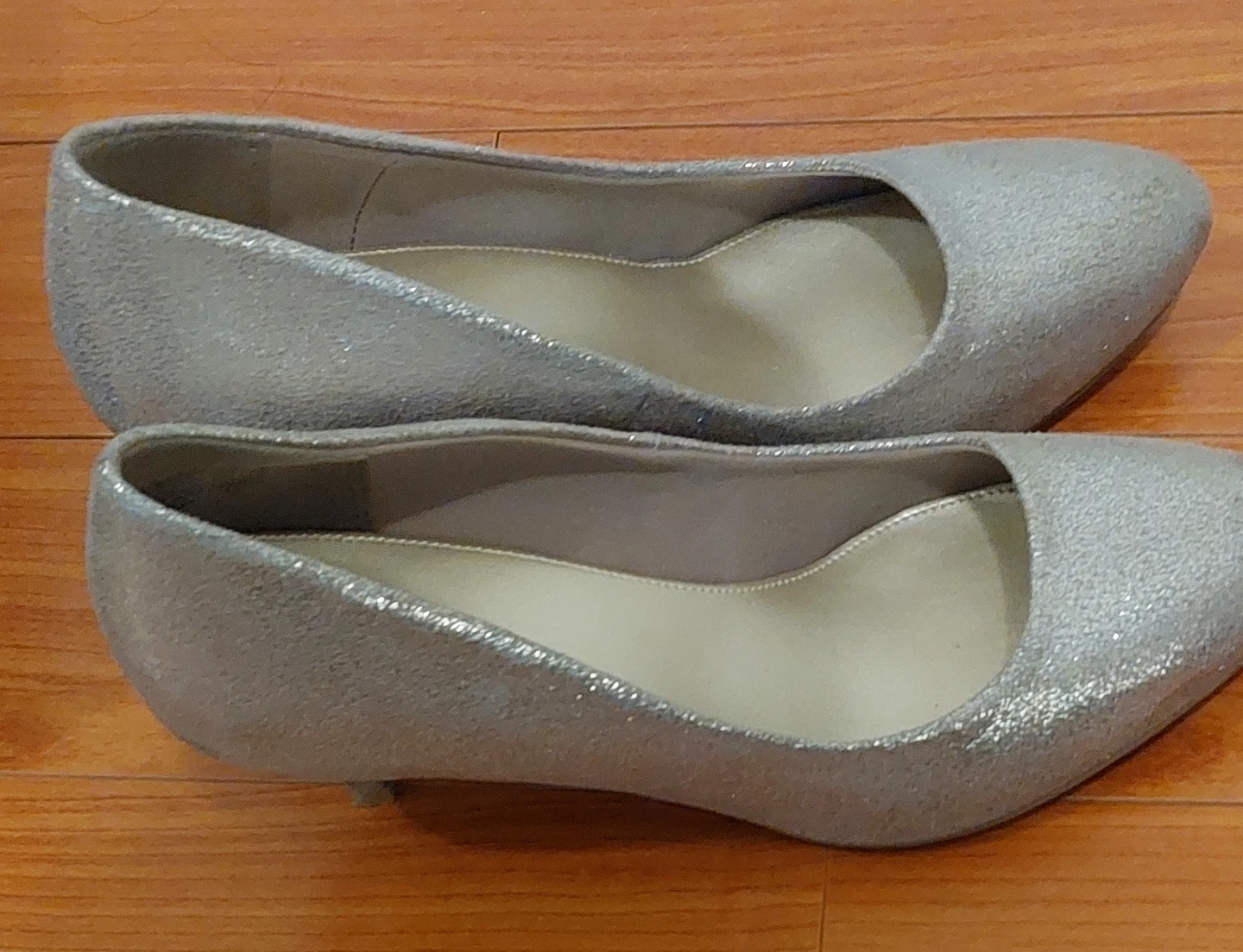 Sparkly Silver Heels