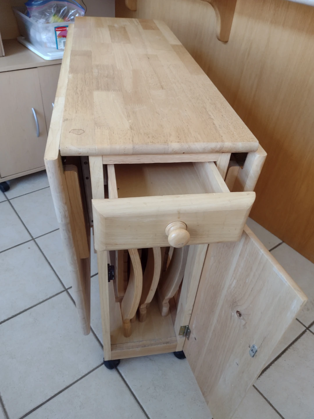 Drop Leaf Table with Storage - photo 2