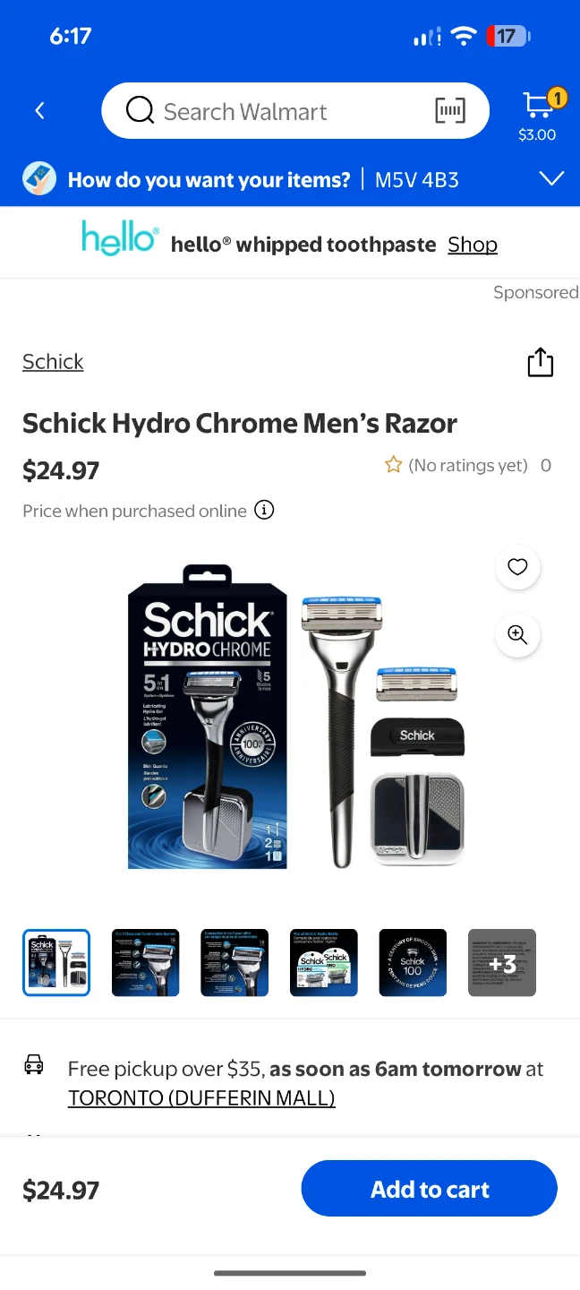 Schick Hydro Chrome Men's Razor with Stand - photo 3