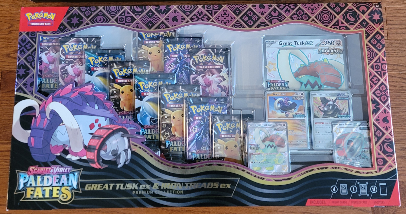 Pokemon Paldean Fates Great Tusk Treads ex Premium Collection