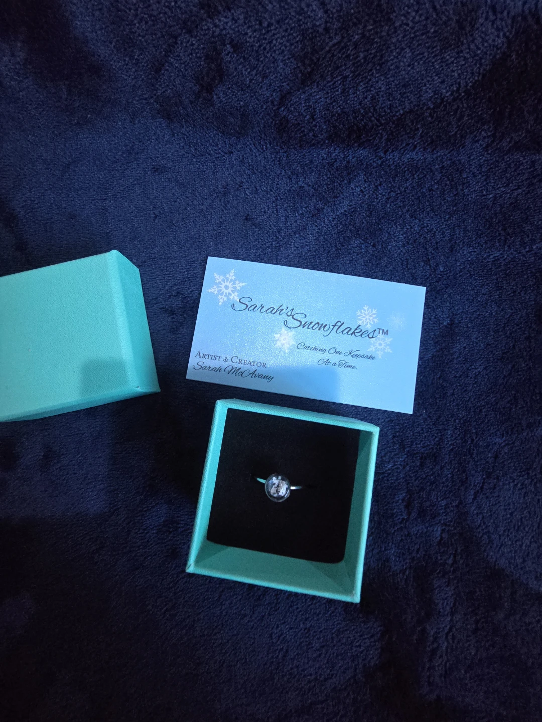 Real Preserved Snow Stainless Steel Ring - photo 2