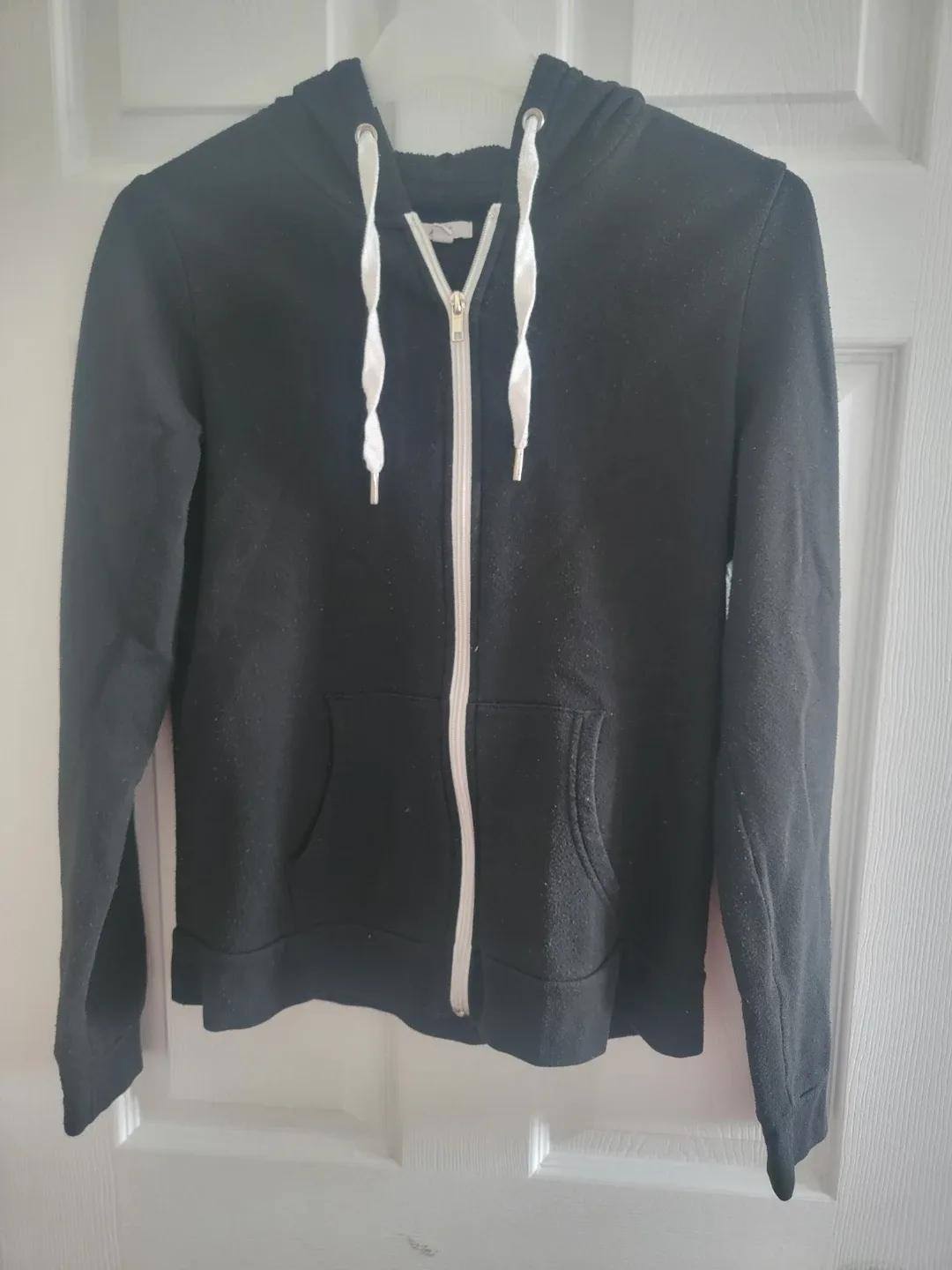 Black Zip-Up Hoodie - Ardene - Large