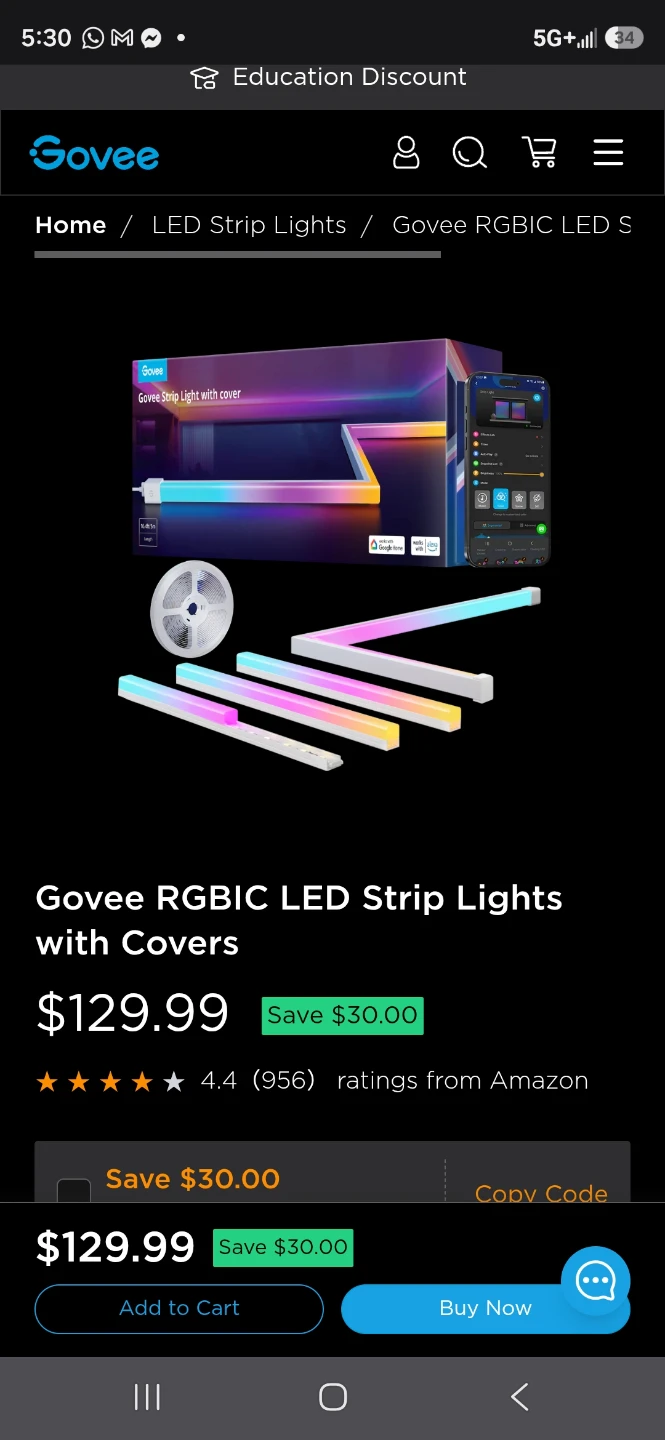 Govee LED Strip Lights with Covers (UNOPENED) - photo 4