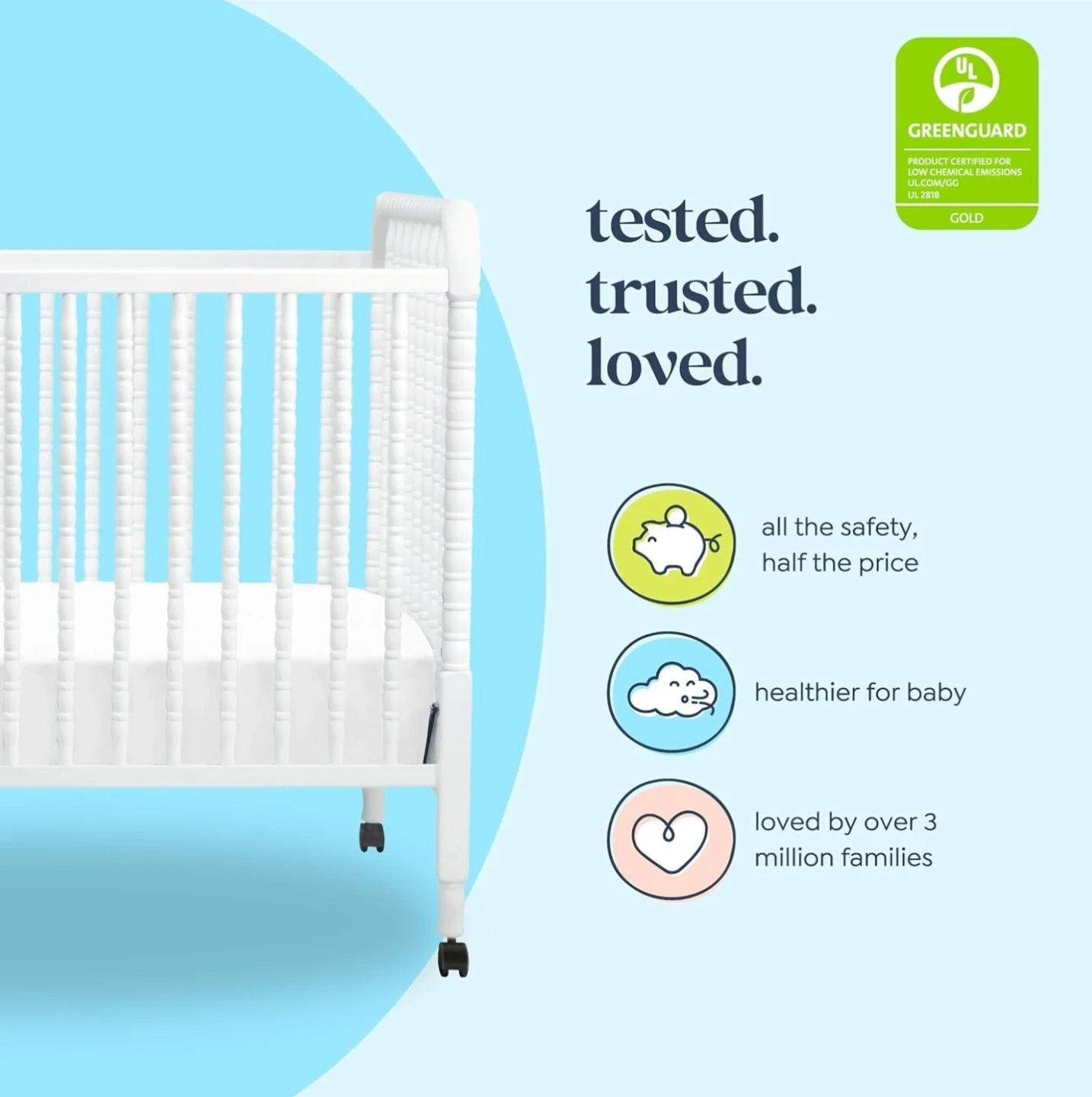 White Baby Crib With Toddler attachment - photo 5