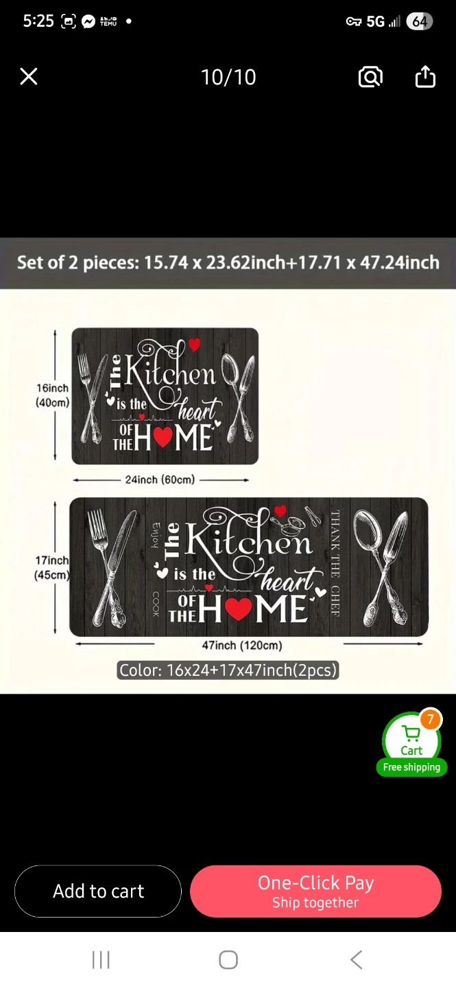 NEW Set of 2 Kitchen Mats - photo 2