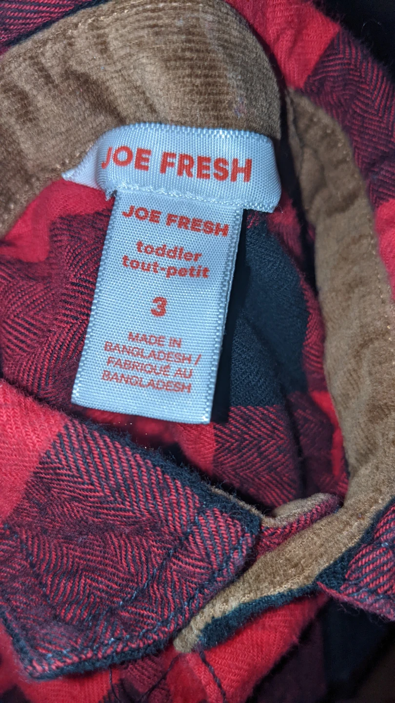 Joe Fresh Toddler Red Plaid Shirt - Size 3 - photo 2