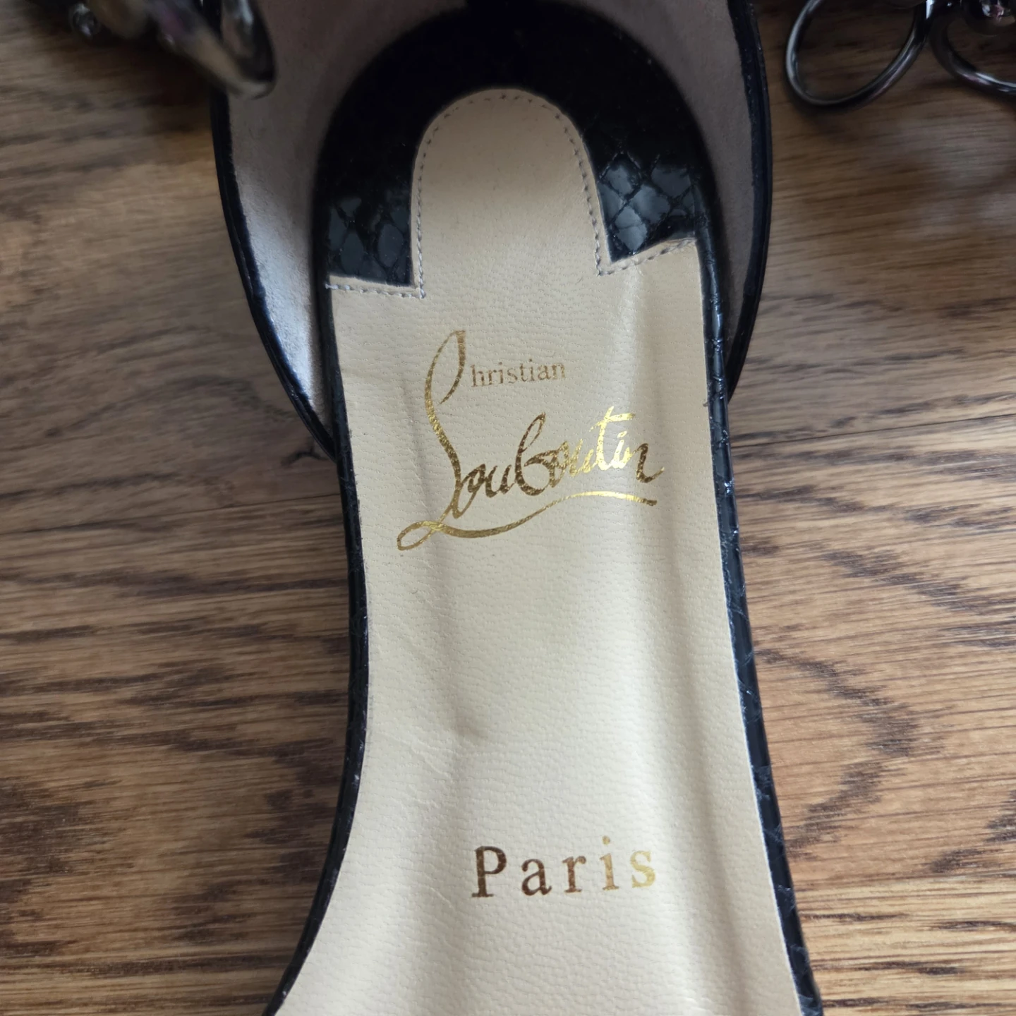 Christian Louboutin Black Studded Gladiator Flat Sandals - photo 5
