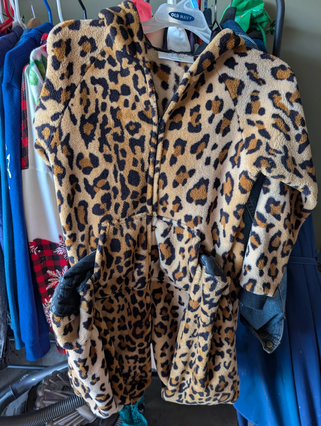 Animal Print Fleece Onesie