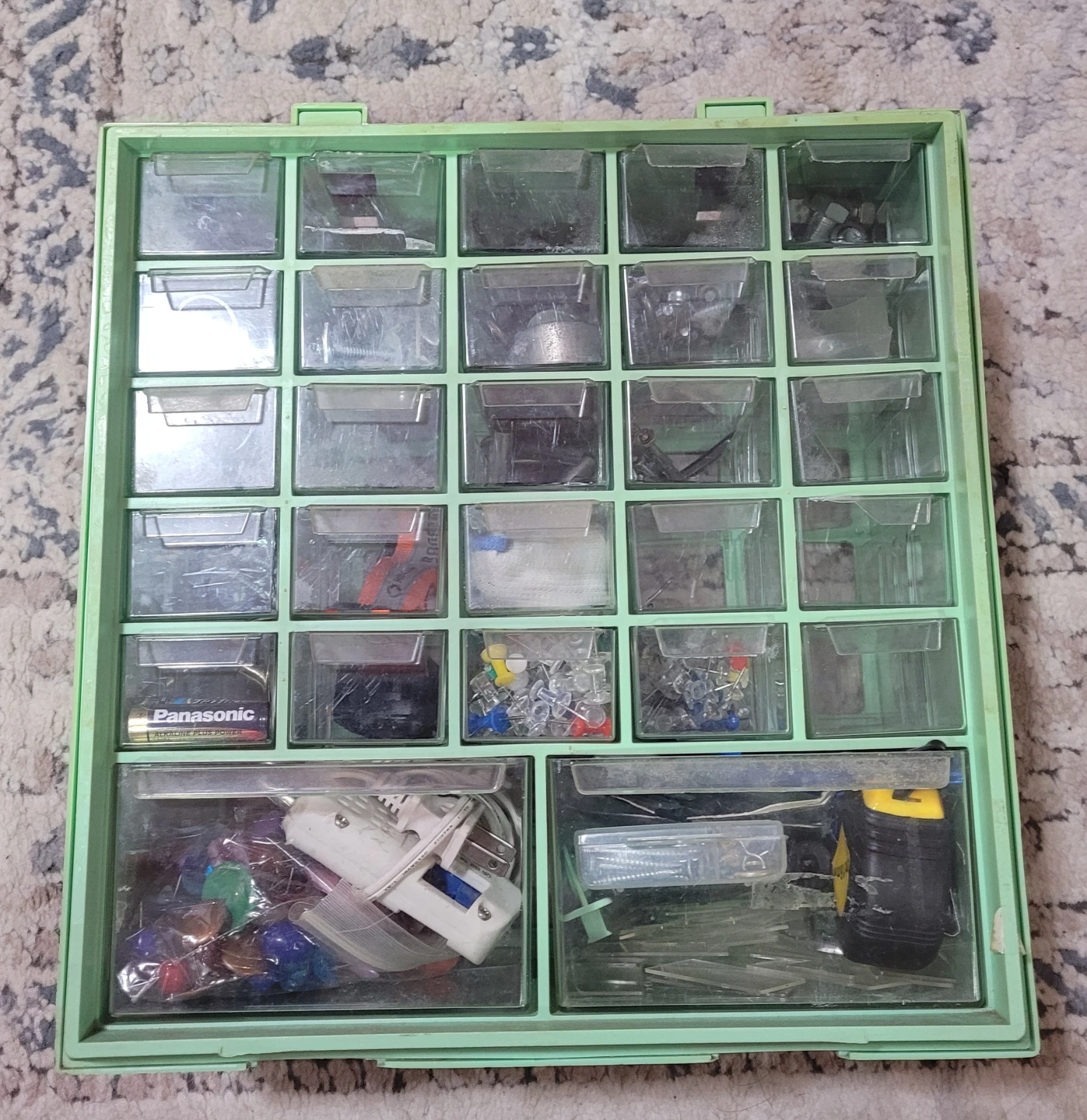 Green Plastic Storage Organizer Case with 36 Drawers - photo 2