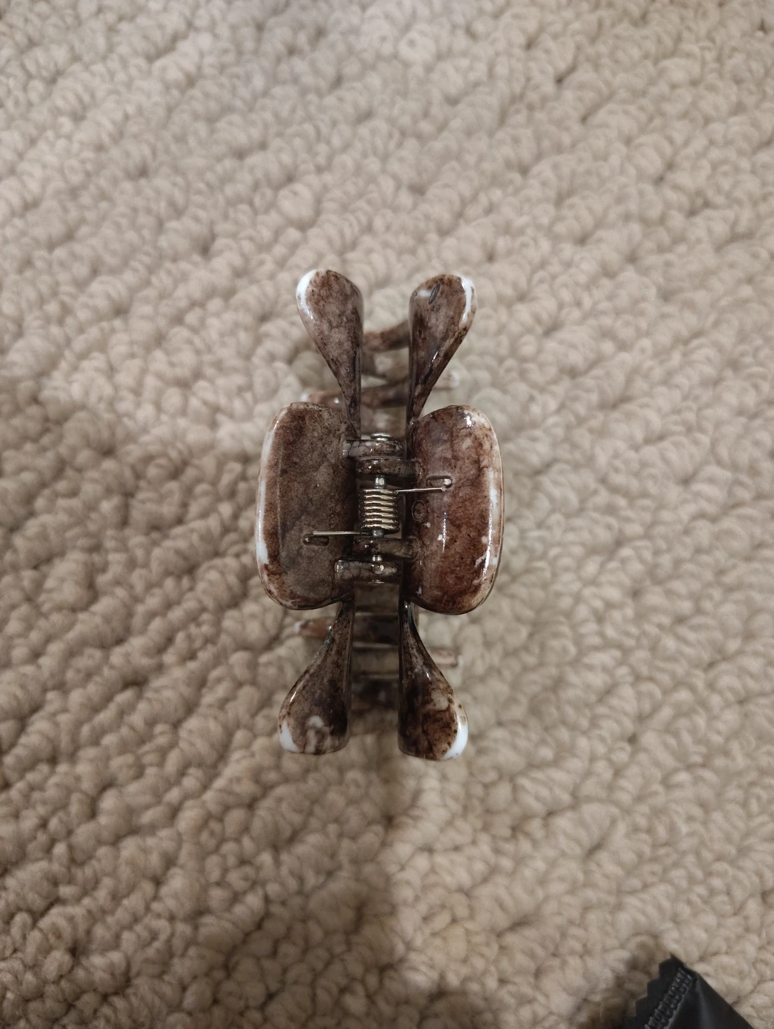 Brown Marble Claw Hair Clip - photo 2