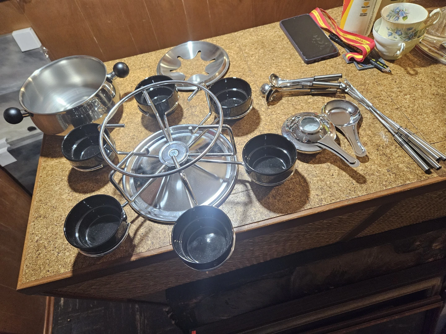 Fondue Set with 6 Bowls and Utensils - photo 4