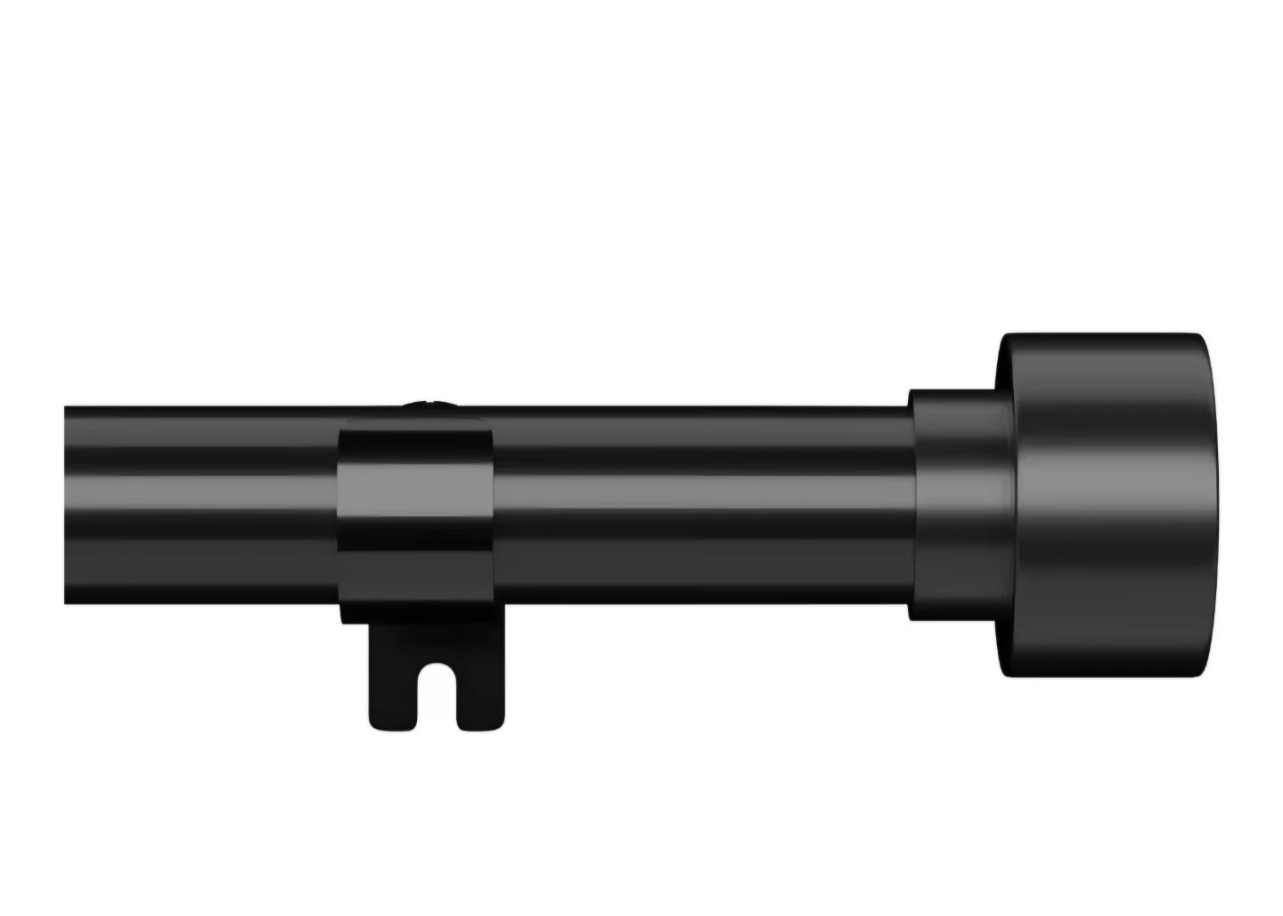Black Heavy Duty Curtain Rod 66"-120"