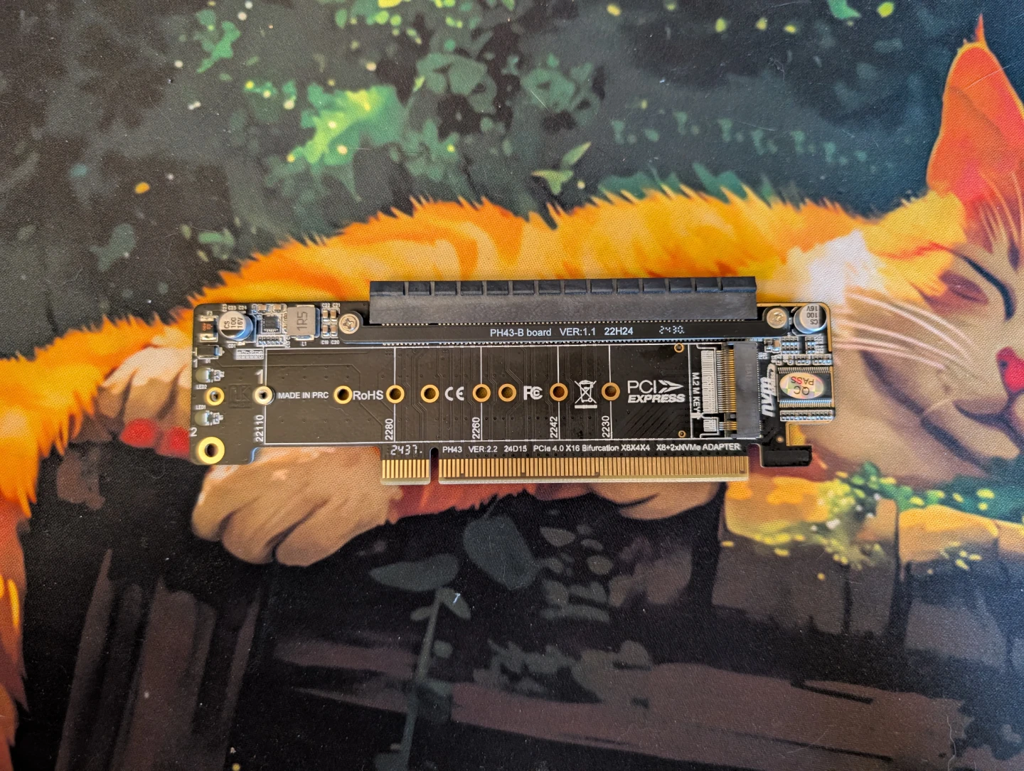PCIe to M.2 NVMe SSD Adapter Card