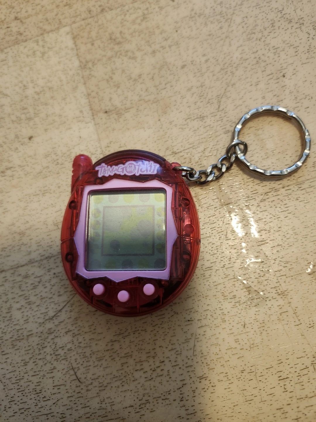 Tamagotchi Electronic Virtual Pet Keychain - Red