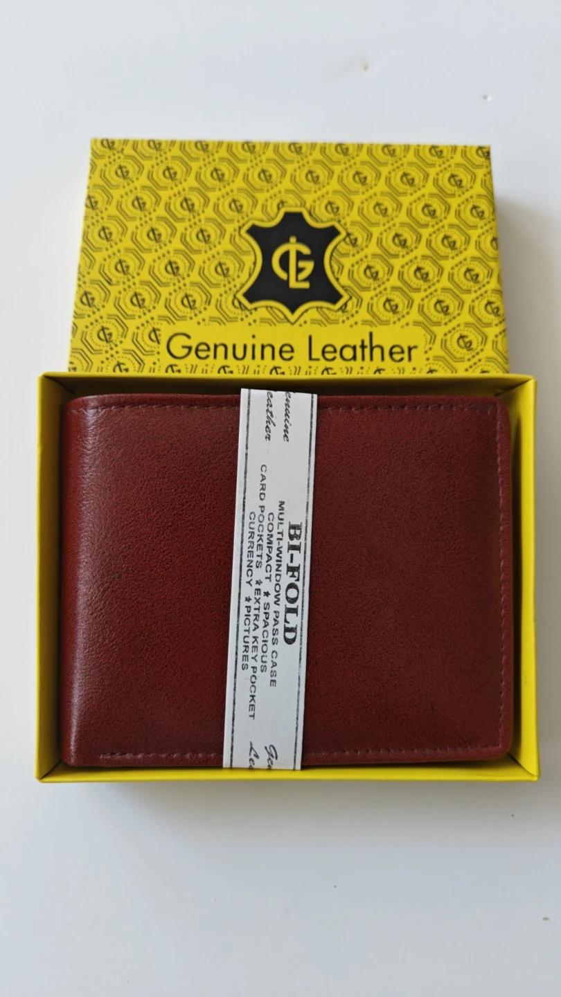 Genuine Leather Bi-Fold Wallet