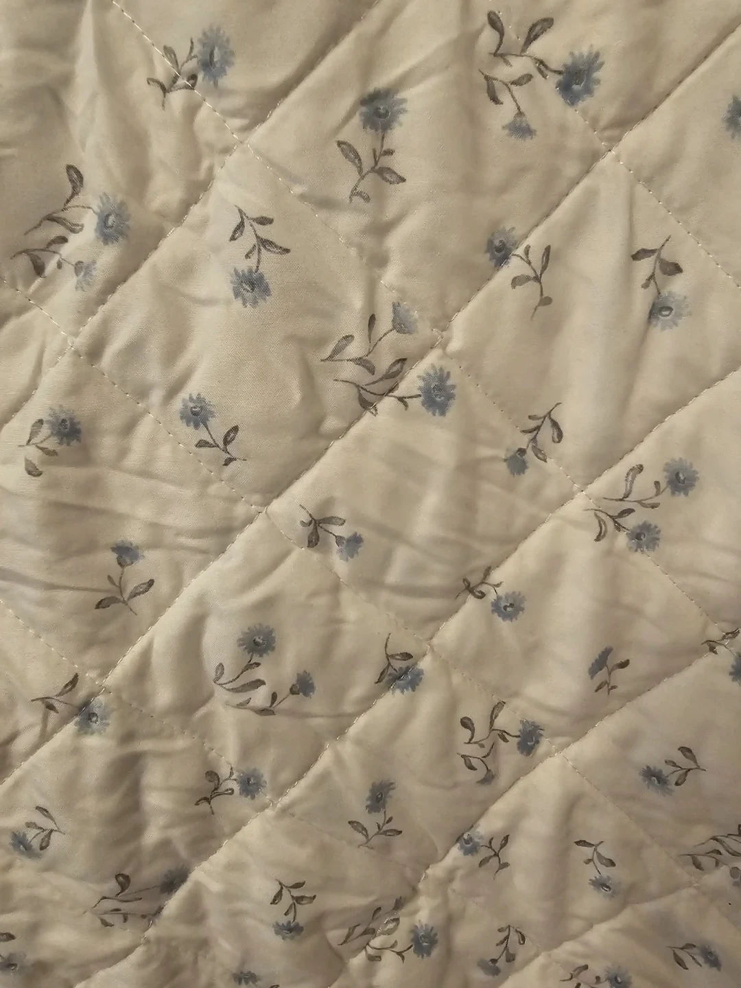 2 Shabby Chic King Size Quilted Floral Pillow Shams - photo 5