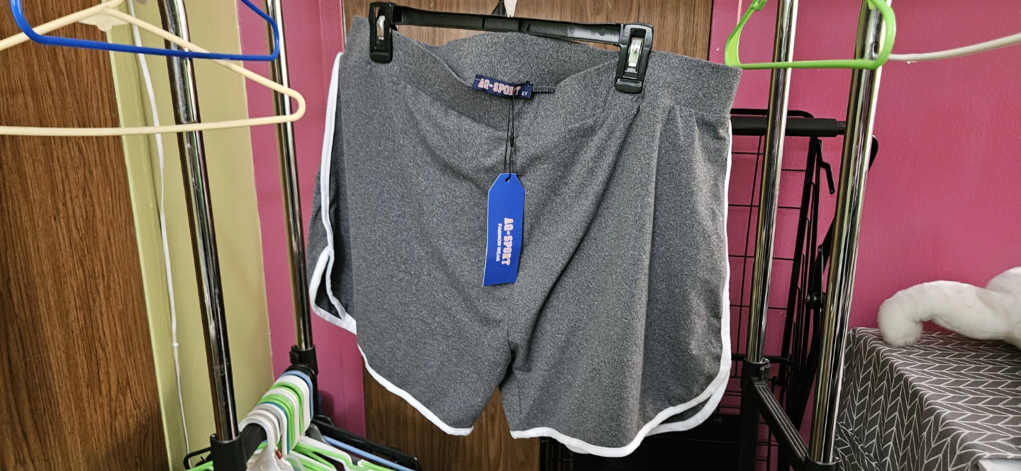 AQ-SPORT Gray Athletic Shorts Size 2X