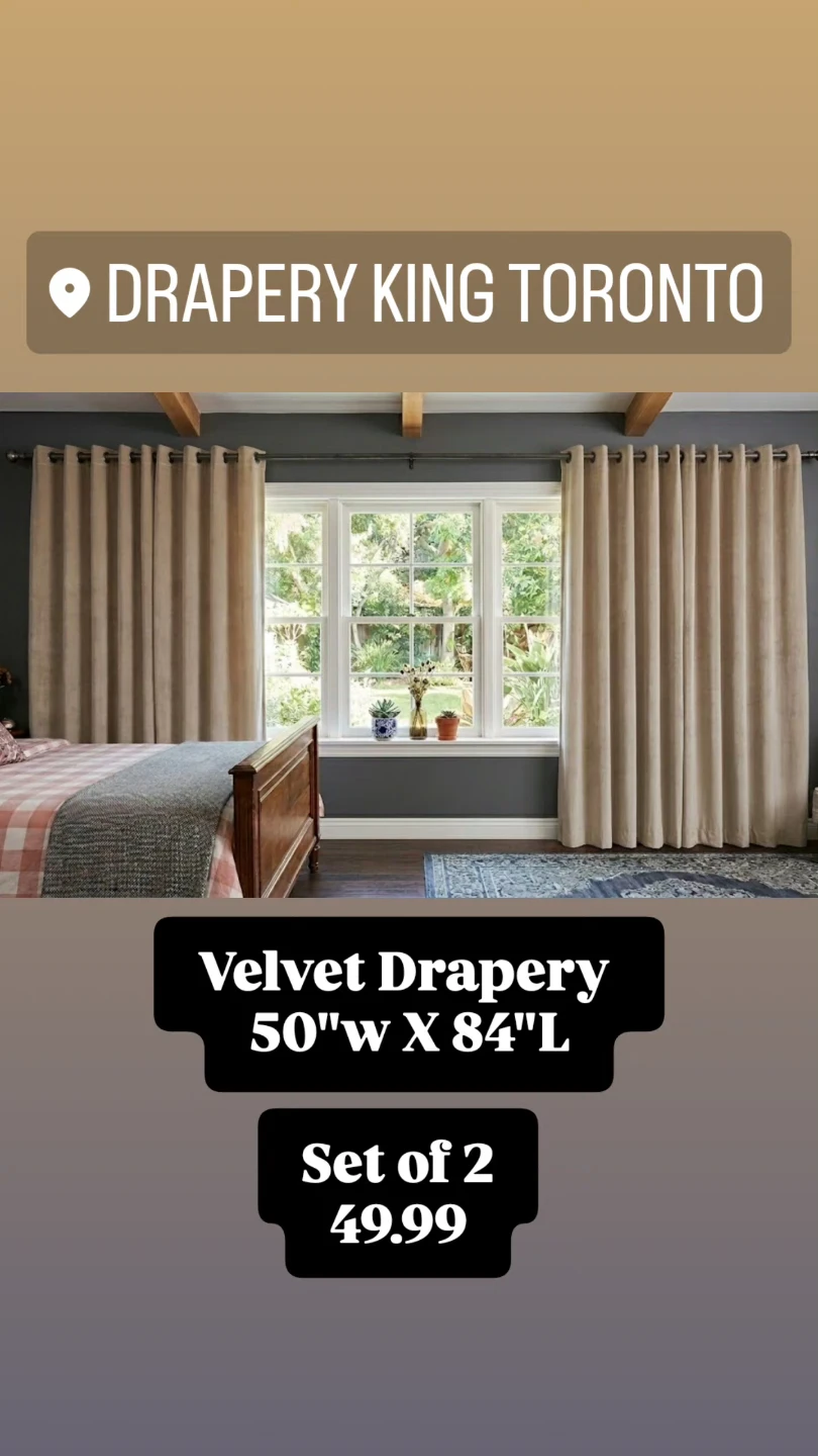 Velvet Grommet Curtains 84" long (Set of 2) - photo 2