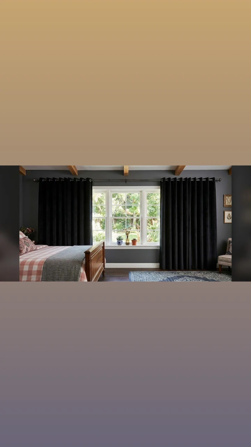 Velvet Grommet Curtains 84" long (Set of 2) - photo 3