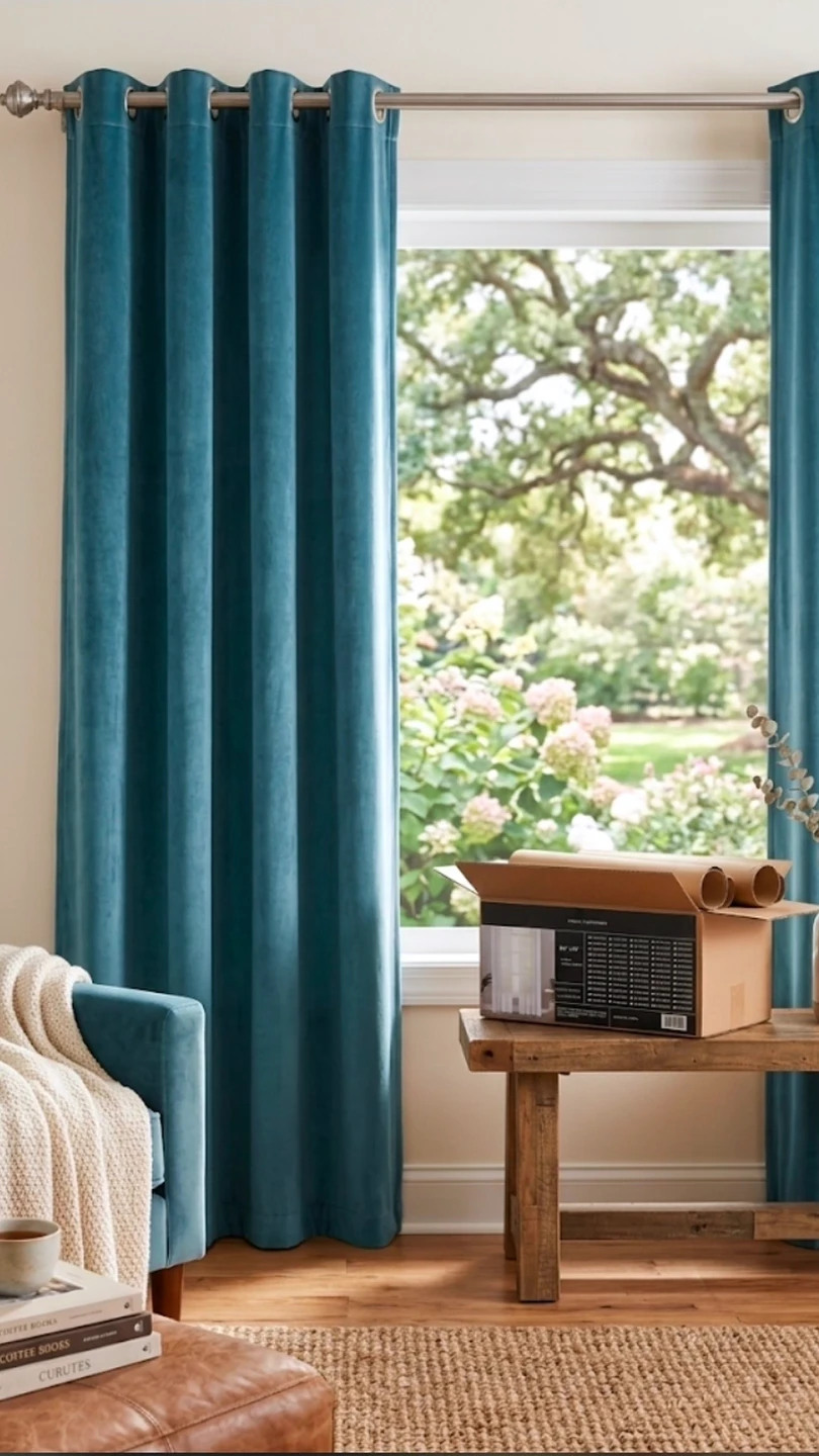 Velvet Grommet Curtains 84" long (Set of 2) - photo 5