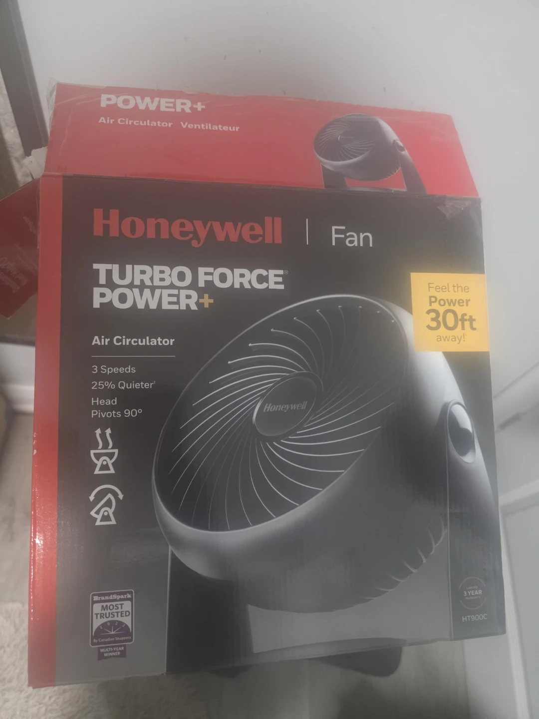 Honeywell Turbo Force Power+ Air Circulator Fan HT300C