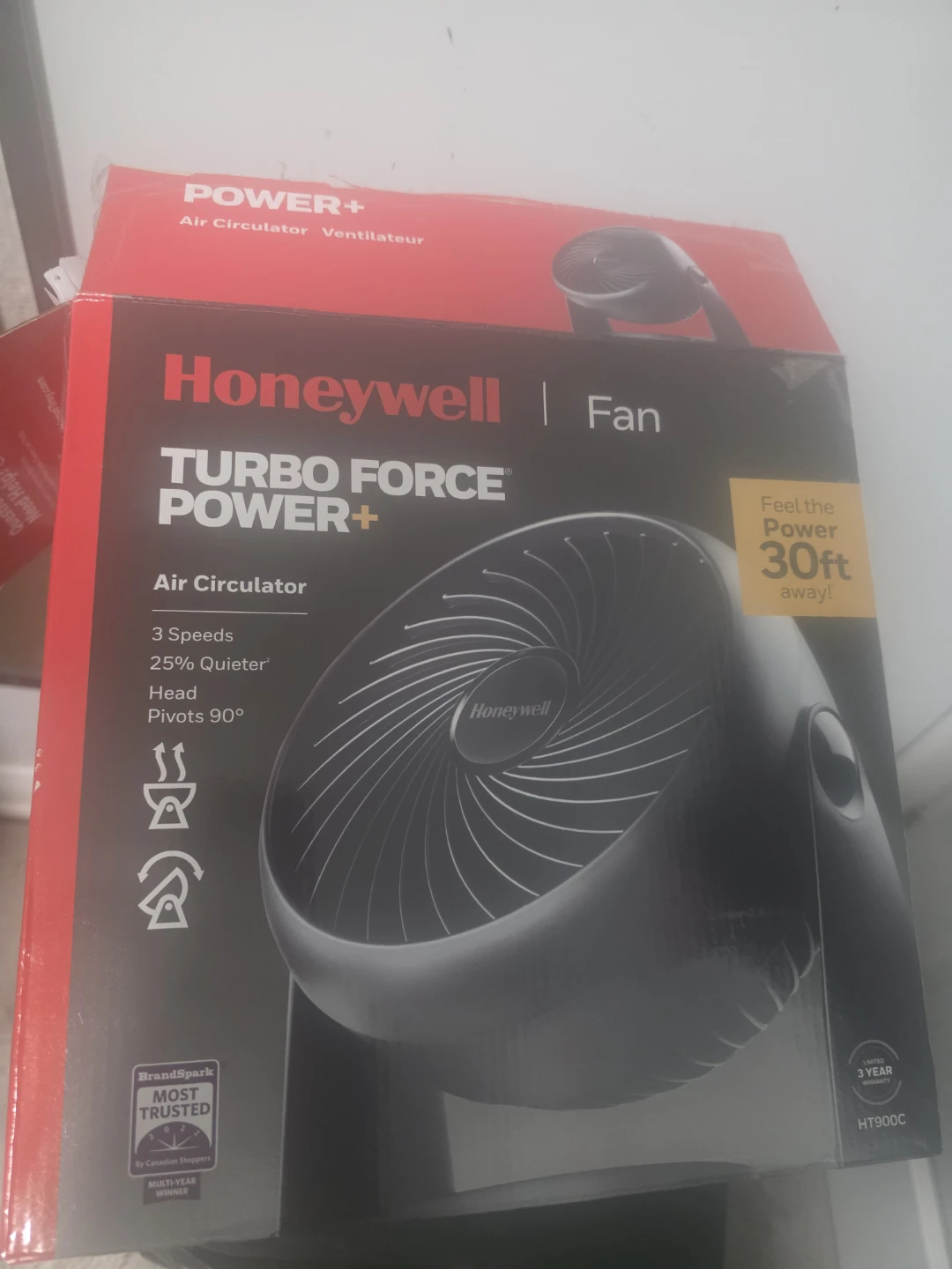 Honeywell Turbo Force Power+ Air Circulator Fan HT300C - photo 2