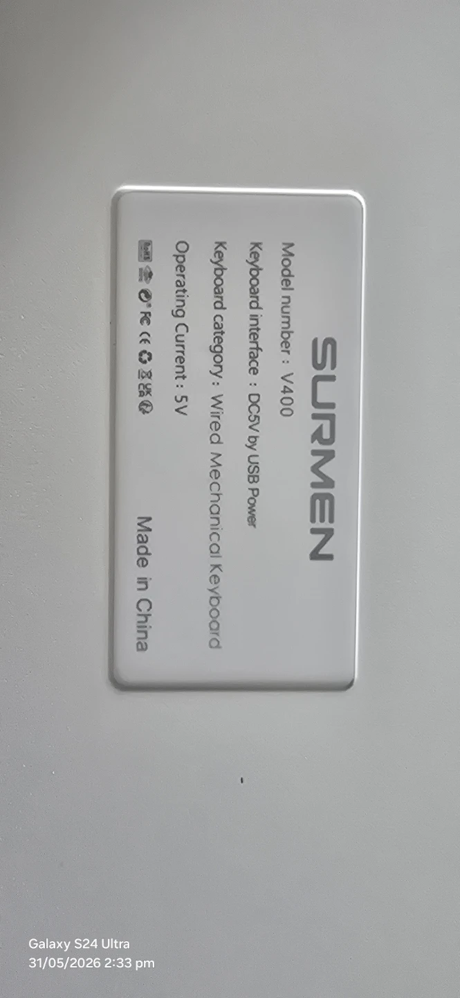 SURMEN V400 Wired Mechanical Keyboard