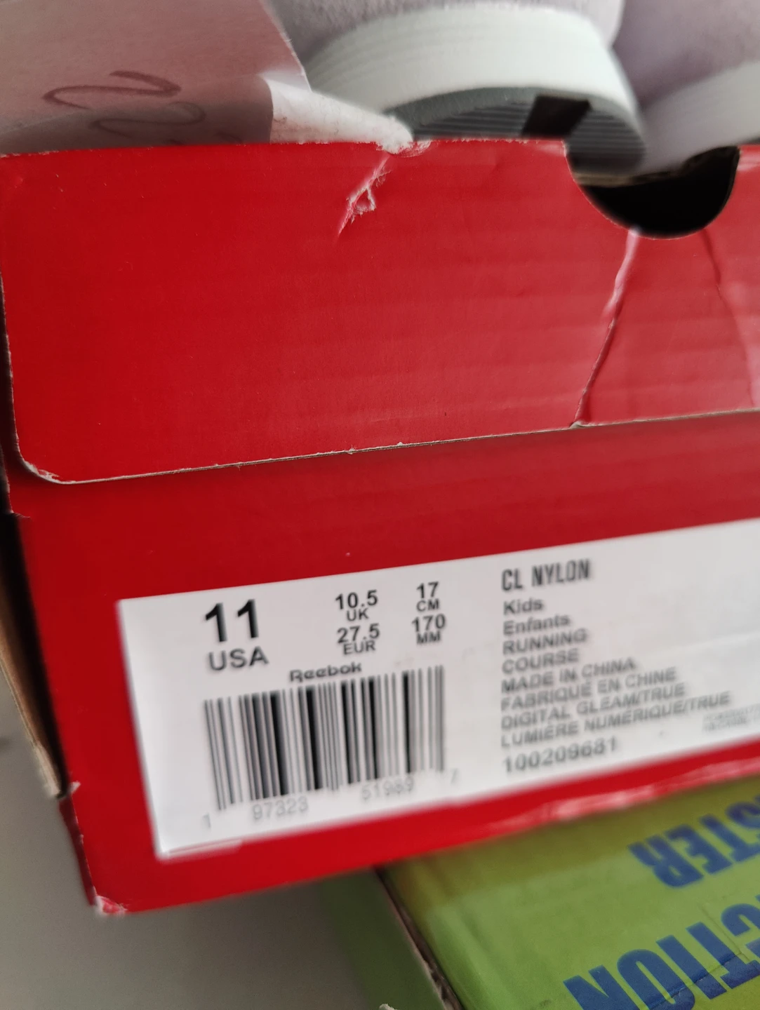 Reebok CL Nylon Kids Running Shoes - Size 11 - photo 4