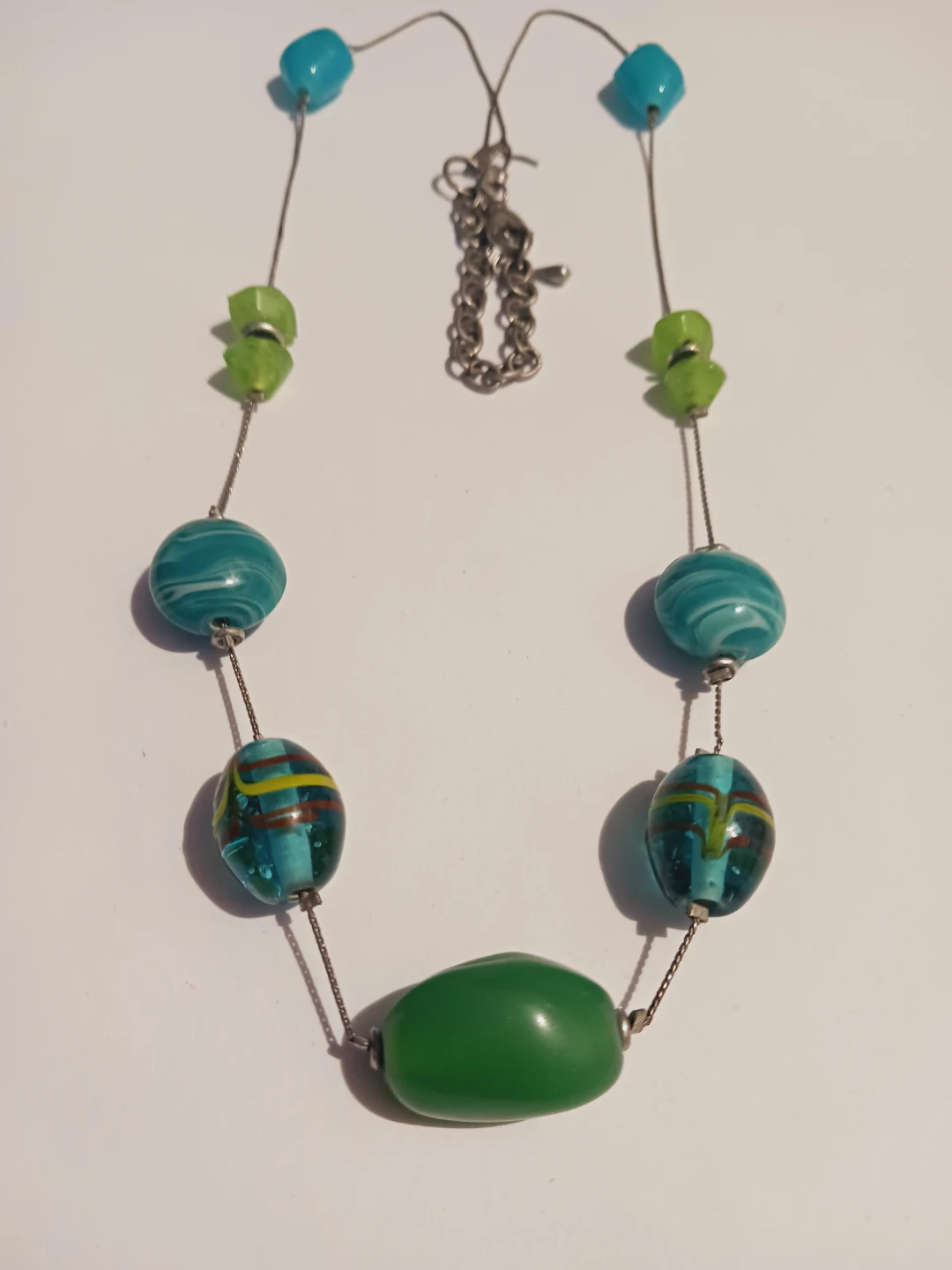 Colofful Art Glass Handblown Beaded Necklace - photo 2