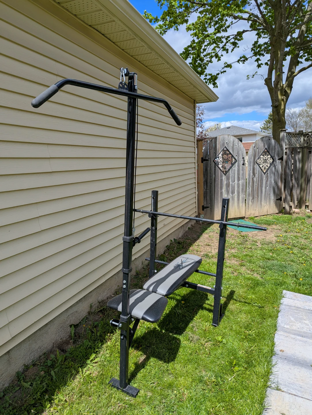 Weight lifting bench and weights