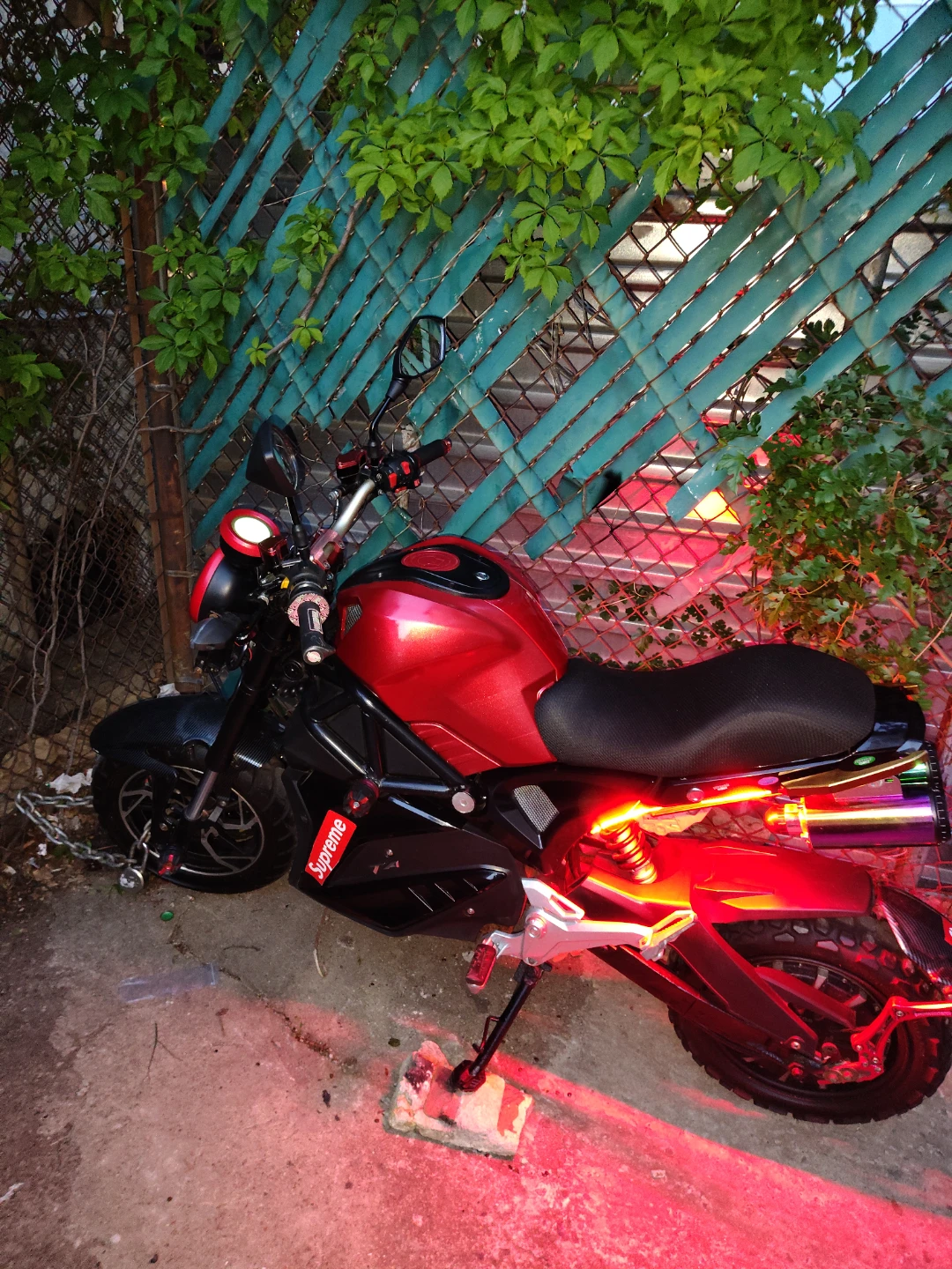 Red Electric Motorcycle Scooter
