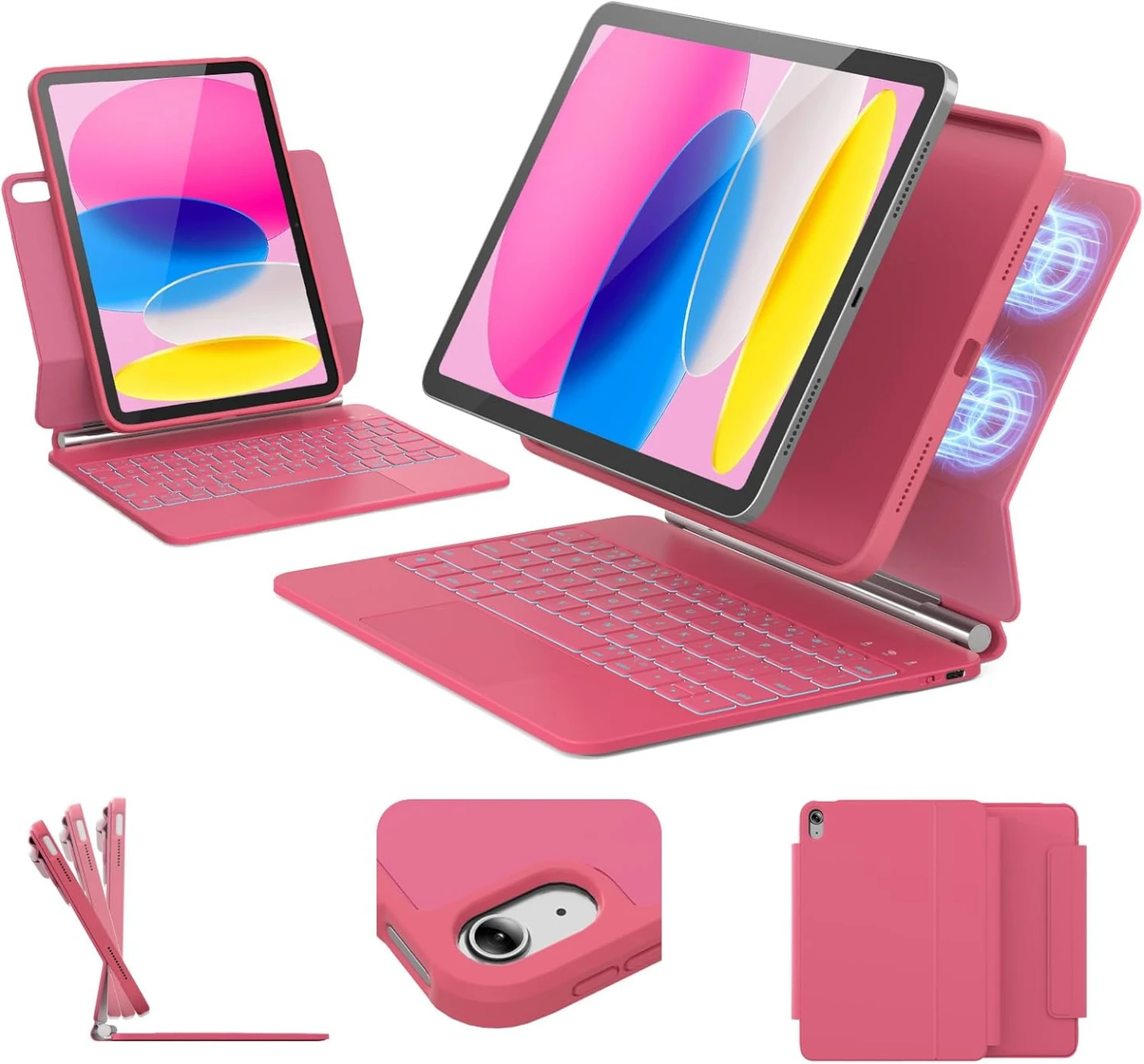 iPad 11" Keyboard Case - Hot Pink