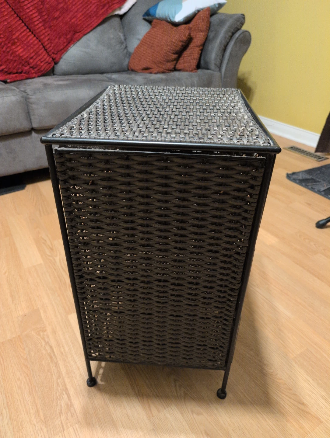 Dark Brown Wicker 3-Drawer Storage Unit - photo 3