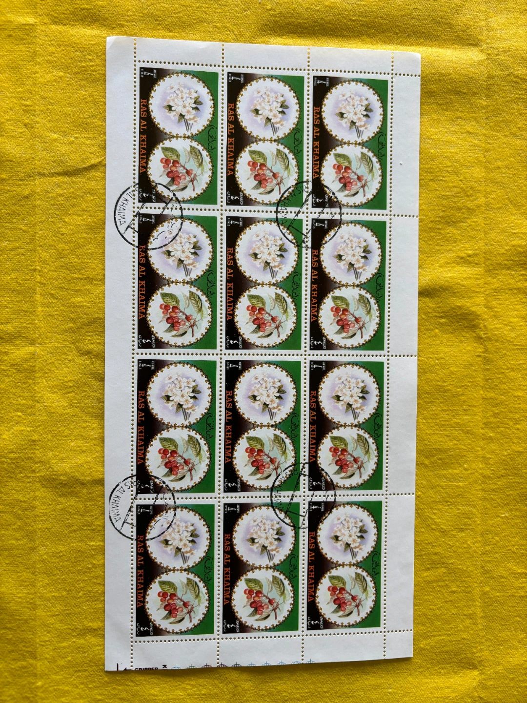 Stamp sheets set (3x) Ras Al Khaima Porcelain - photo 2