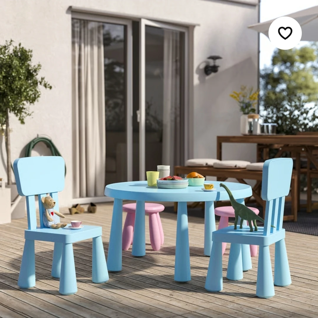 IKEA Mammut Children's Table and Chairs Set - photo 3