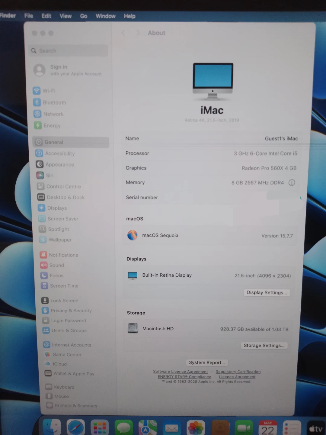 Apple iMac Retina 4K 21.5-inch, 2019