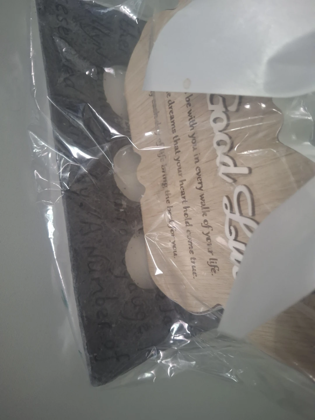 Good Luck Wooden Plaque Gift Set with candel - photo 2