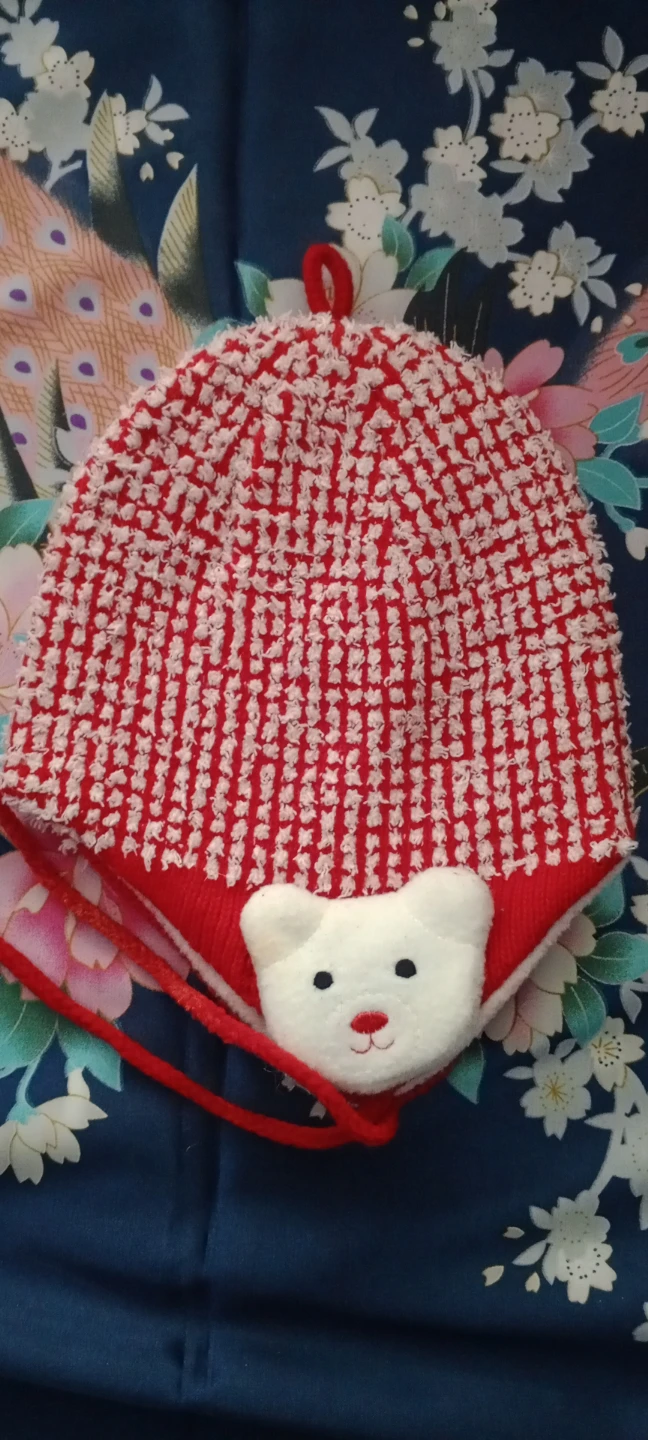 Red & White Bear Beanie Hat ,Poland - photo 2