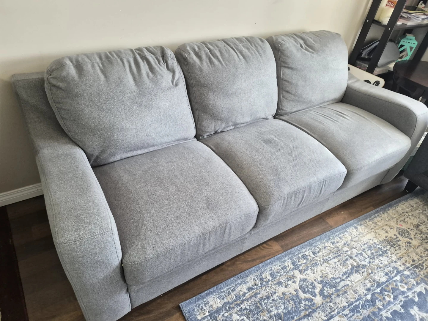 Grey 3-Seater Sofa - photo 2