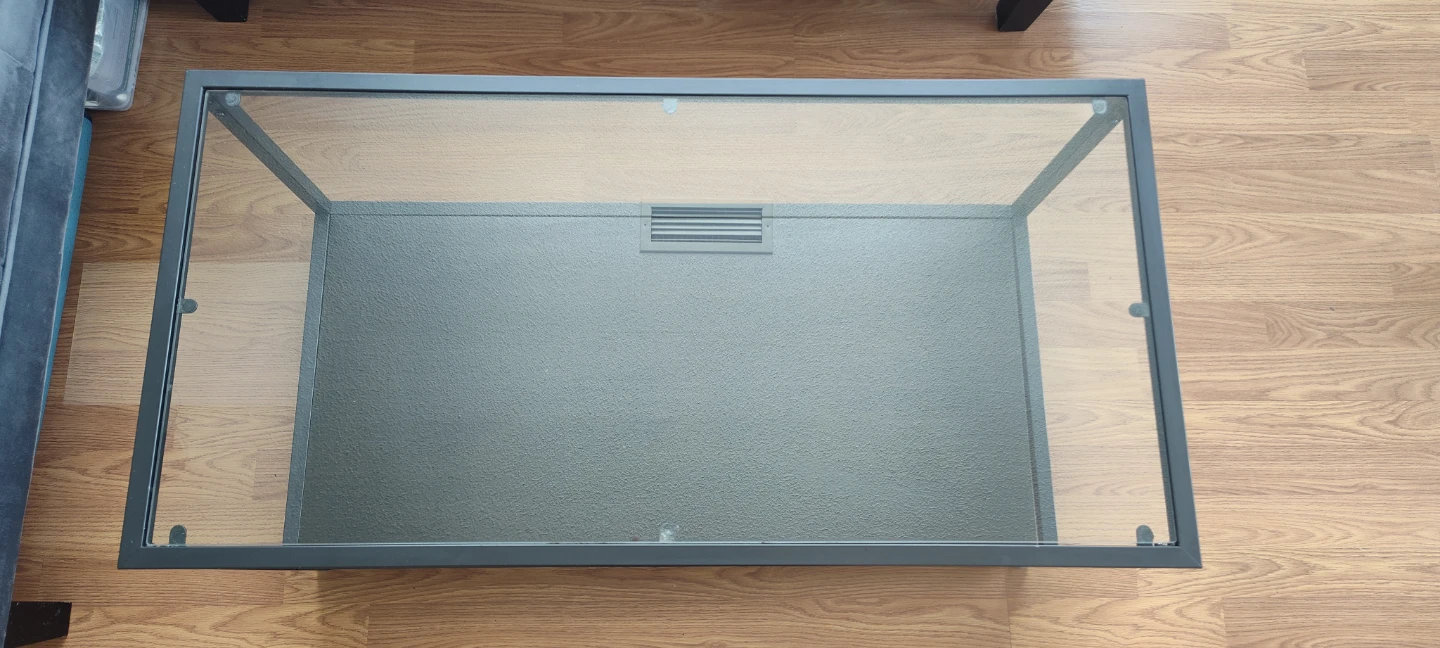 Glass Top Coffee Table with Shelf - photo 2
