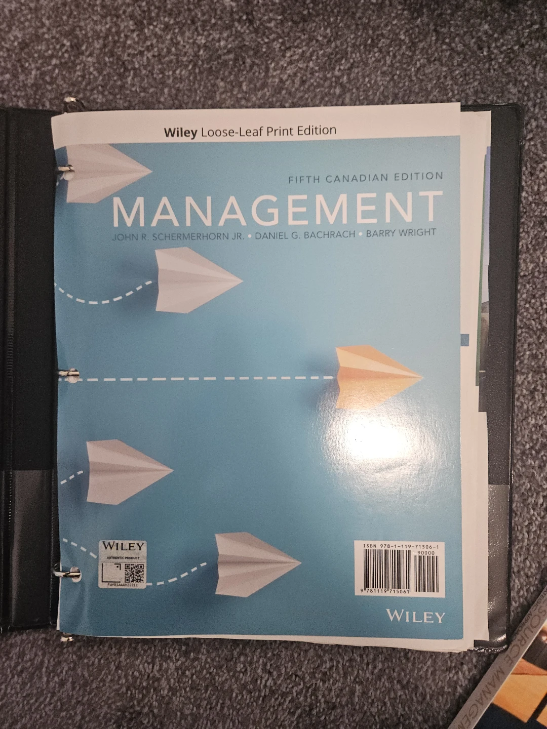 Management Fifth Canadian Edition Loose-Leaf Textbook