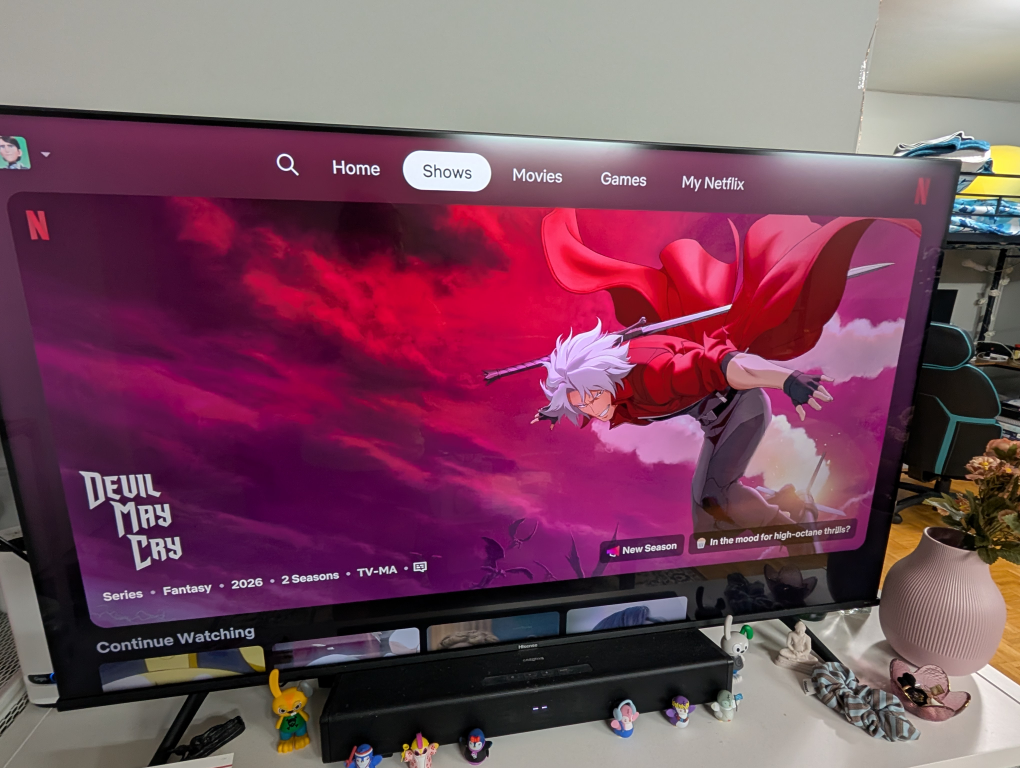 Hisense TV 55" LED TV with Dolby Atmos support and Dolby vision.