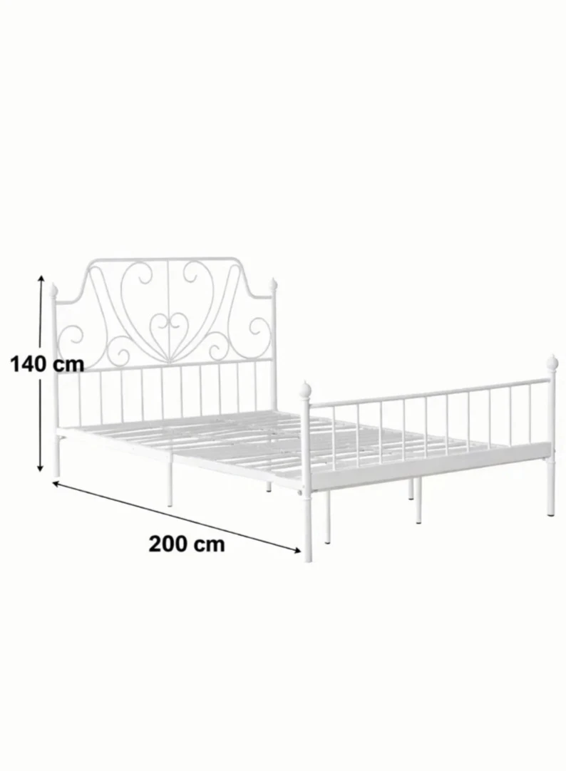 IKEA White Metal Bed Frame - Queen Size - photo 4